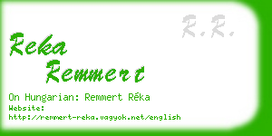 reka remmert business card